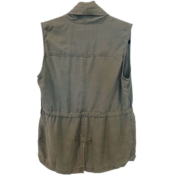 Sanctuary Women's Vest Olive Green Tie Waist Tunic Sleeveless Top Size Small - Picture 6 of 12